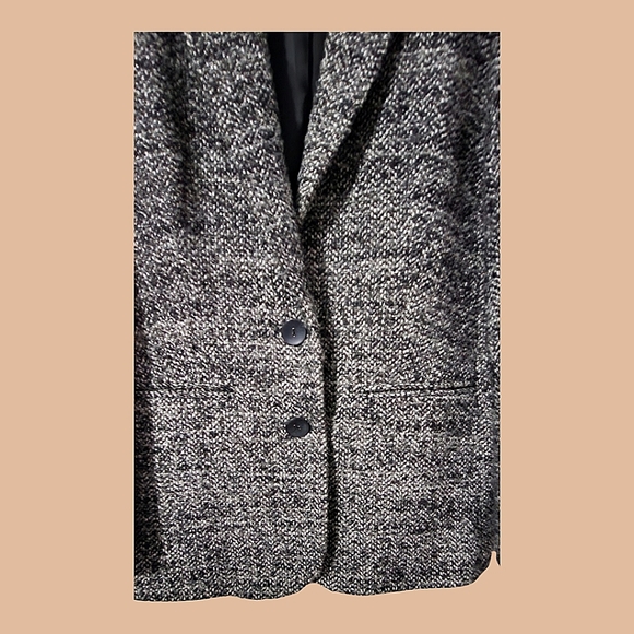 Woven J. Jill size Large Wool Blend Fully-Lined Multicolor Neutral Blazer - Picture 5 of 6